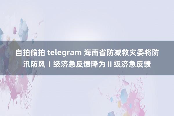 自拍偷拍 telegram 海南省防减救灾委将防汛防风Ⅰ级济急反馈降为Ⅱ级济急反馈