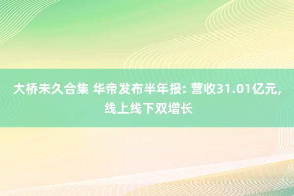 大桥未久合集 华帝发布半年报: 营收31.01亿元， 线上线下双增长