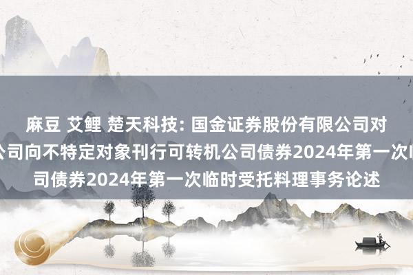 麻豆 艾鲤 楚天科技: 国金证券股份有限公司对于楚天科技股份有限公司向不特定对象刊行可转机公司债券2024年第一次临时受托料理事务论述