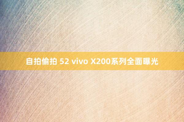 自拍偷拍 52 vivo X200系列全面曝光