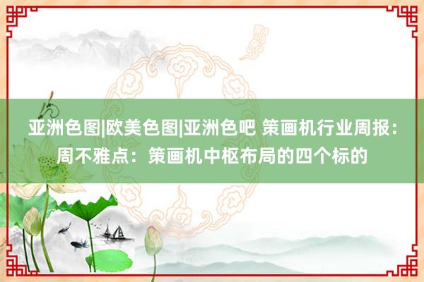 亚洲色图|欧美色图|亚洲色吧 策画机行业周报：周不雅点：策画机中枢布局的四个标的