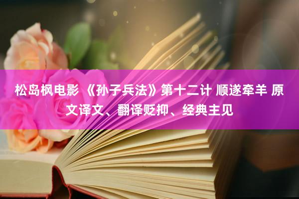 松岛枫电影 《孙子兵法》第十二计 顺遂牵羊 原文译文、翻译贬抑、经典主见