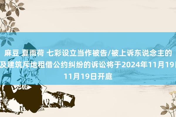 麻豆 夏雨荷 七彩设立当作被告/被上诉东说念主的1起波及建筑斥地租借公约纠纷的诉讼将于2024年11月19日开庭