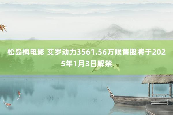 松岛枫电影 艾罗动力3561.56万限售股将于2025年1月3日解禁