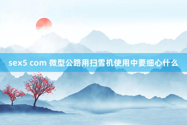 sex5 com 微型公路用扫雪机使用中要细心什么