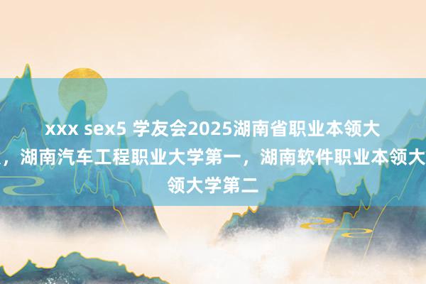 xxx sex5 学友会2025湖南省职业本领大学名次，湖南汽车工程职业大学第一，湖南软件职业本领大学第二